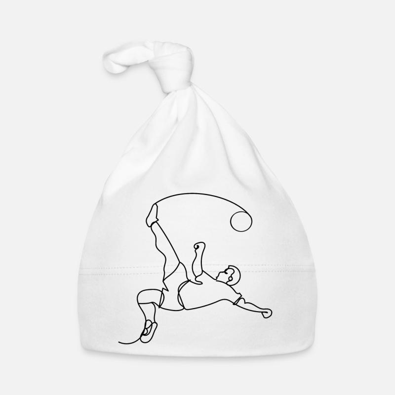 Fußball One Line Art Baby Bio-Mütze