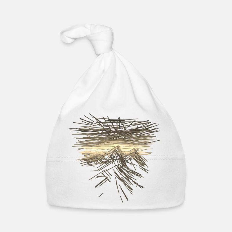 Montagne abstraite Bonnet bio Bébé
