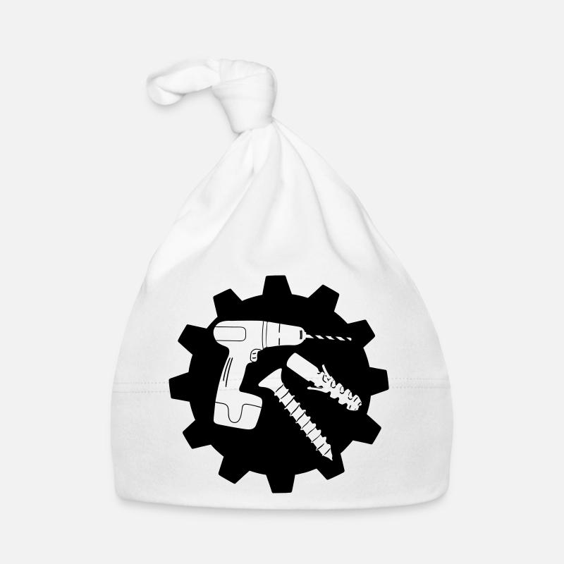 Vis de forage et logo de bouchon de travail d’équipe Bonnet bio Bébé