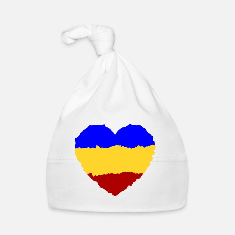 Cuore rumeno Cappellino ecologico per neonato