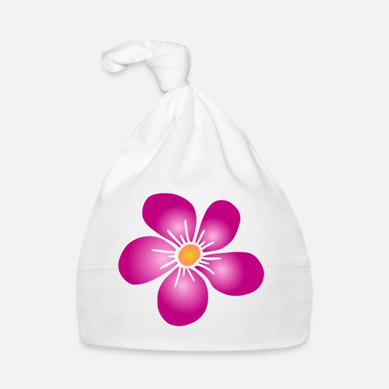 fleur rose motif floral fleur vigne fleuri Bonnet bio Bébé
