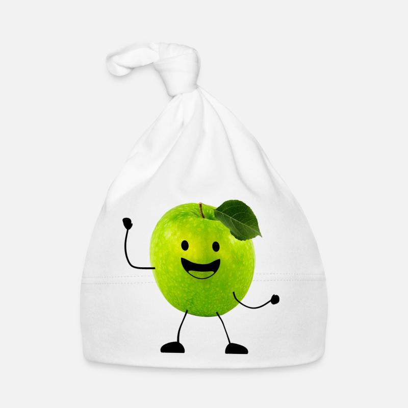 pomme avec visage Bonnet bio Bébé