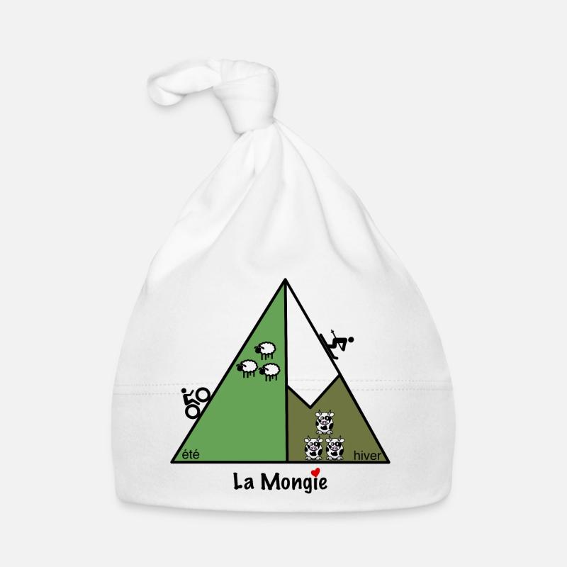 Été hiver à La Mongie - Bonnet bio Bébé - blanc