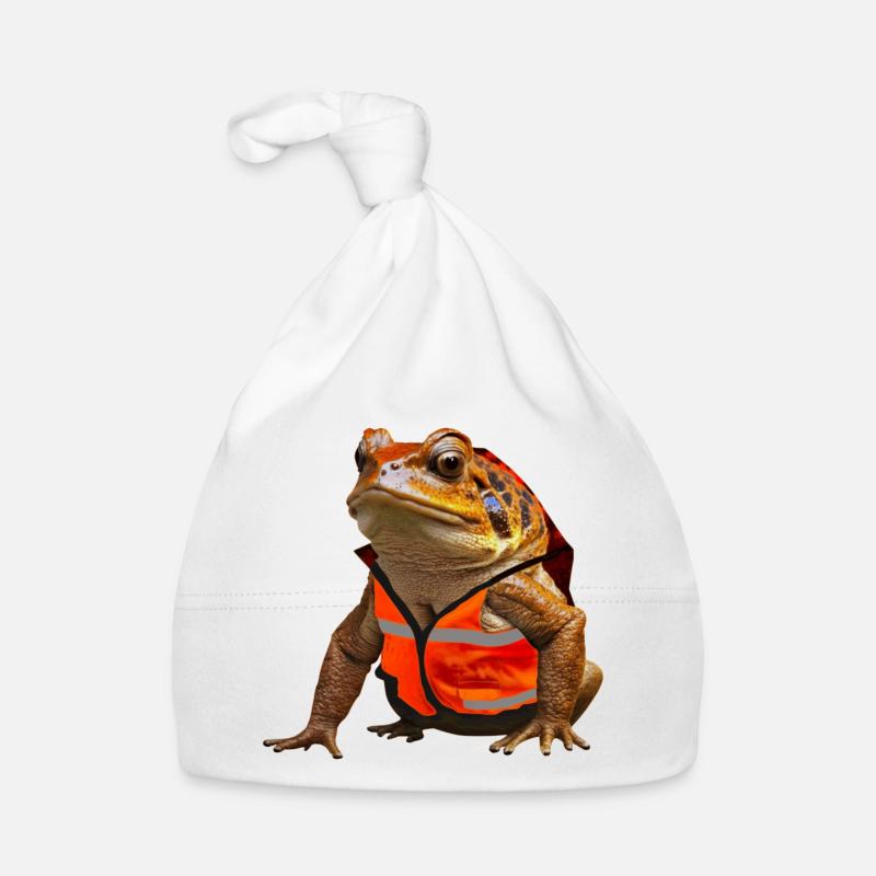 Don't be a frog and use your safety vest Organic Baby Cap