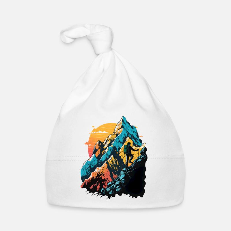 Farbenfroher Wanderer Baby Bio-Mütze