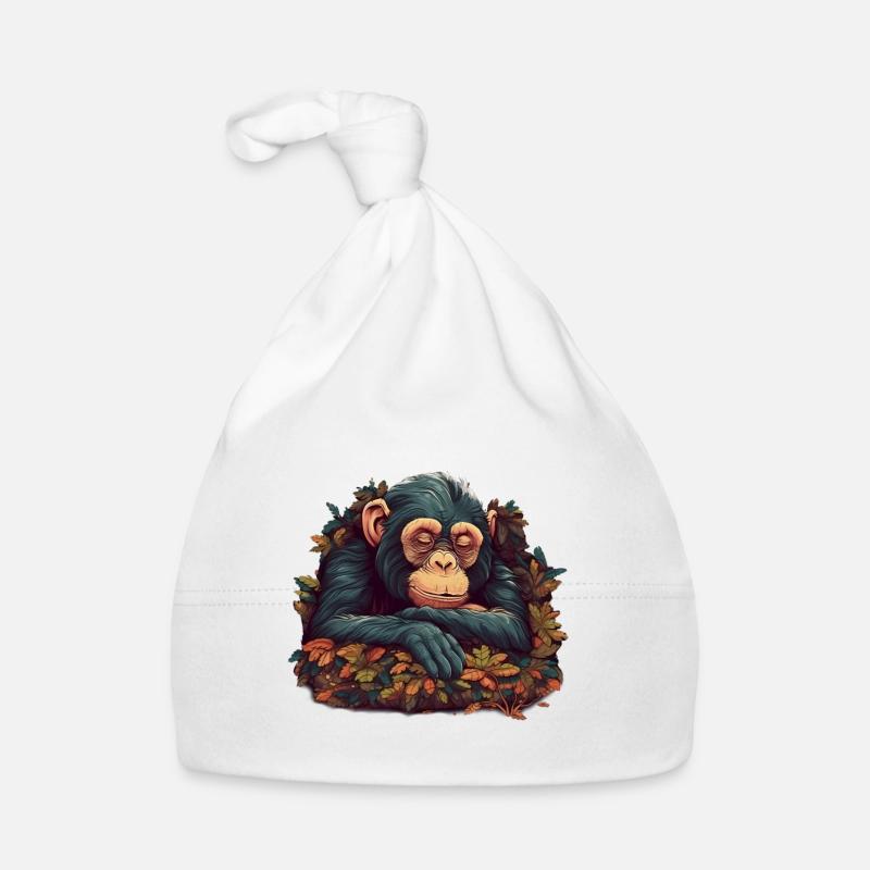 Chimpanzé endormi Bonnet bio Bébé