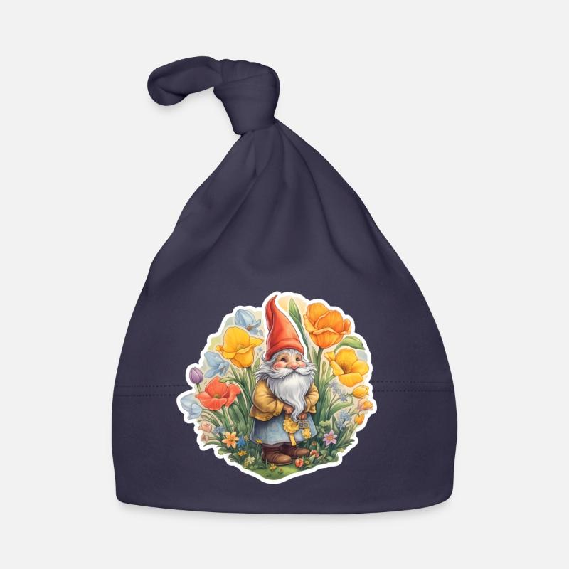 Dwarf in a flower meadow Organic Baby Cap