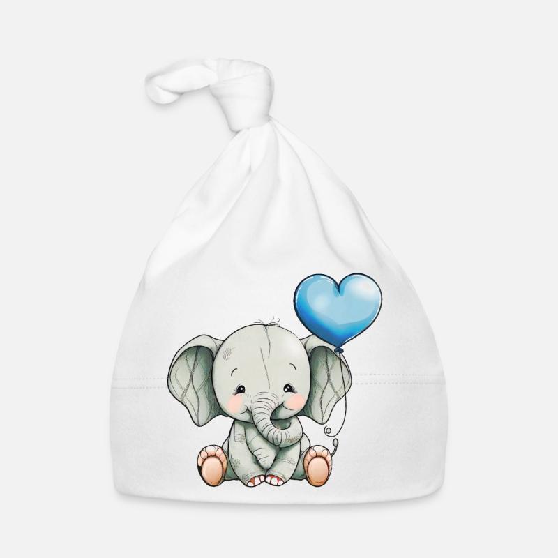 éléphant mignon Bonnet bio Bébé