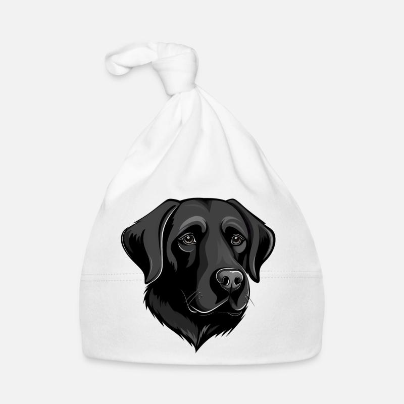 Schwarzer Labrador Retriever Baby Bio-Mütze