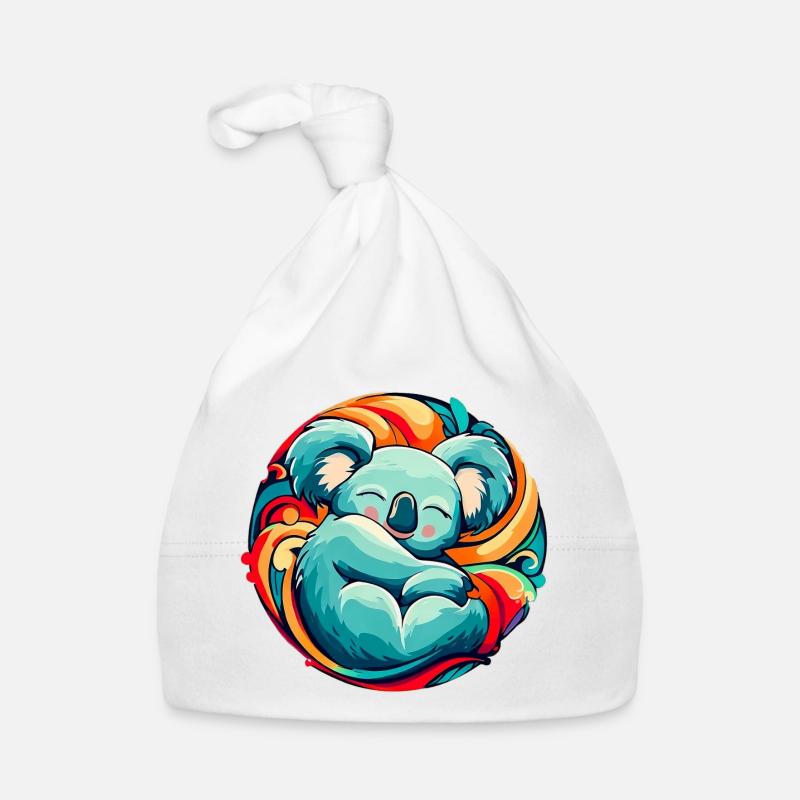 Koala sleeps Organic Baby Cap