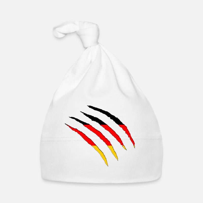 Deutschland Risse Flagge Germany Baby Bio-Mütze