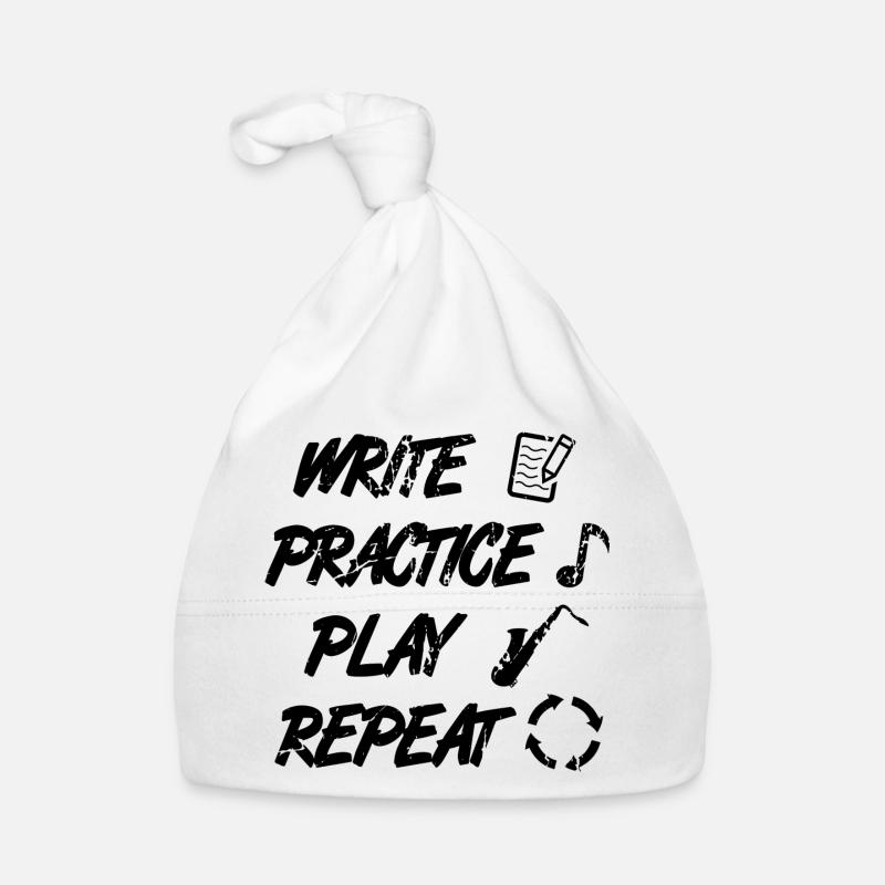 Writing, practicing, playing, repeating Organic Baby Cap