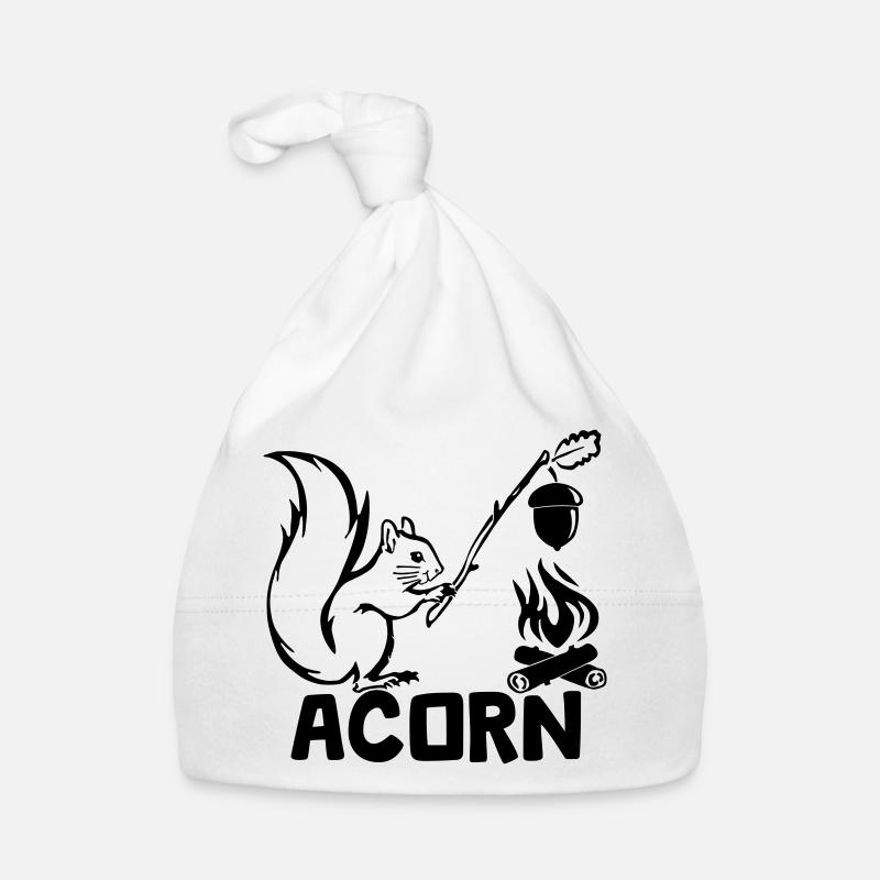 Acorn - Hungriges Eichhörnchen [Schwarz] Baby Bio-Mütze