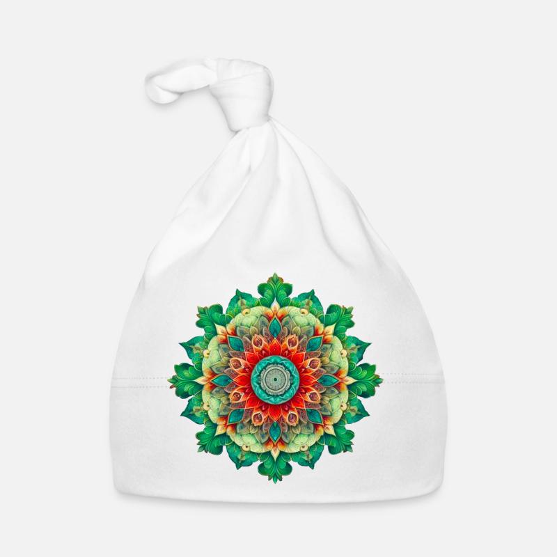 Mandala de Fleurs Kaléidoscope Bonnet bio Bébé