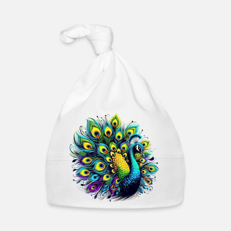 Pfau Baby Bio-Mütze