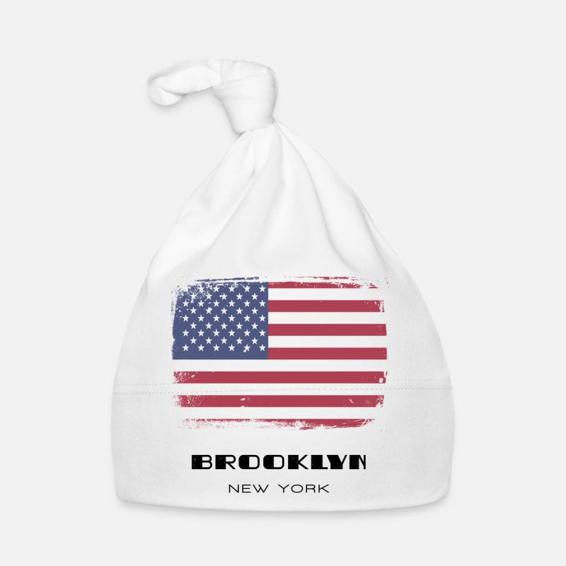 Brooklyn, New York, États-Unis - Bonnet bio Bébé - blanc