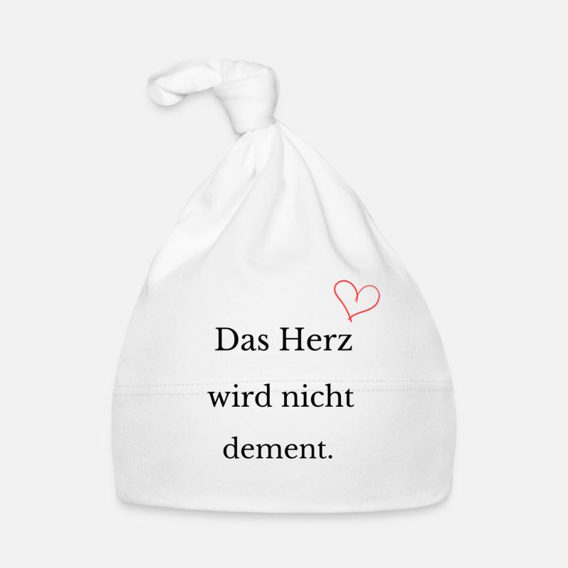 Das Herz wird nicht dement Baby Bio-Mütze