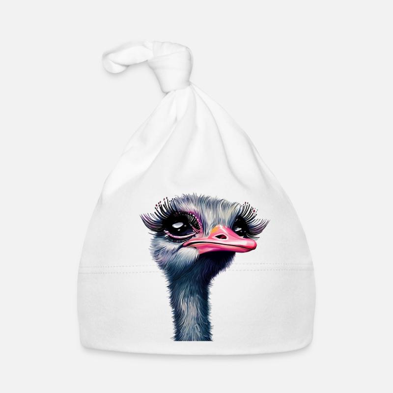 Straußen-Make-up Baby Bio-Mütze