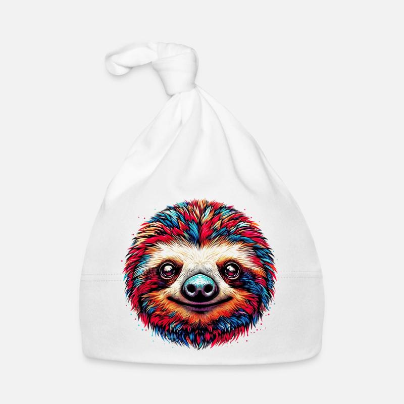 Faultier Baby Bio-Mütze