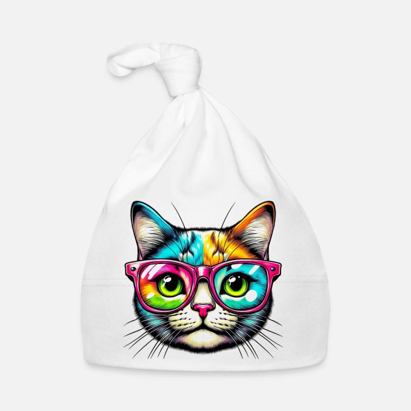 Chat avec des lunettes de soleil Bonnet bio Bébé