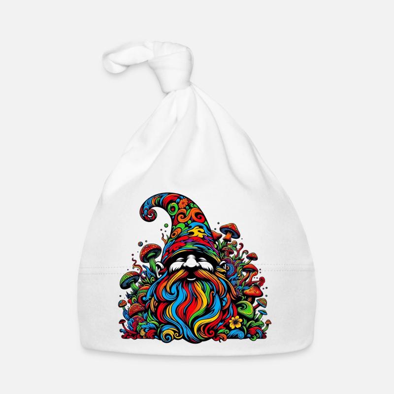 Gnome - Bonnet bio Bébé - blanc