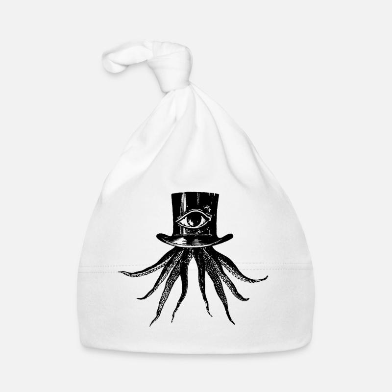 Octopus - Baby Bio-Mütze - Weiß