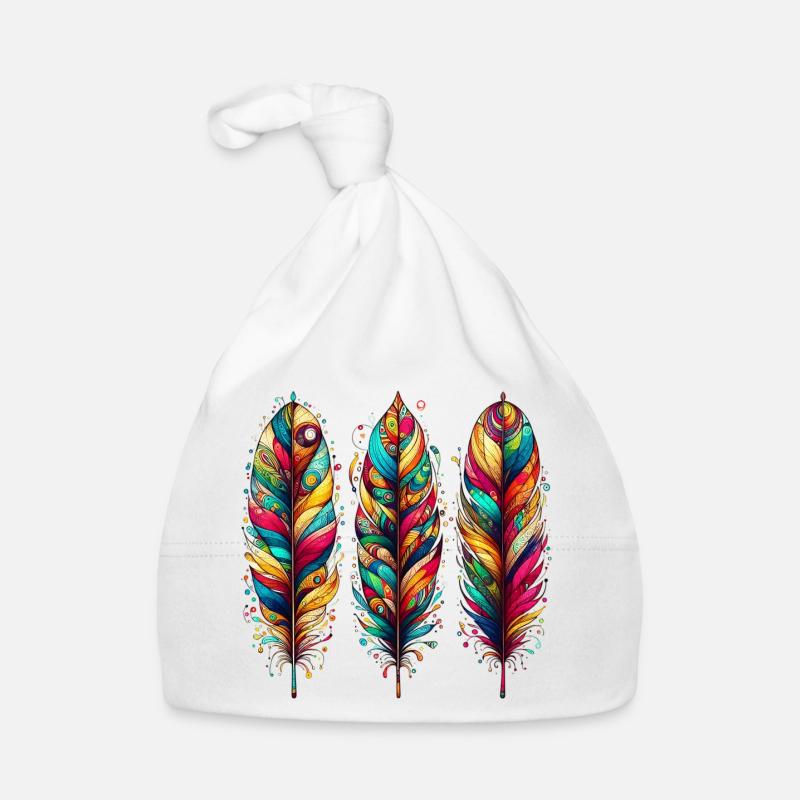 Feathers Organic Baby Cap