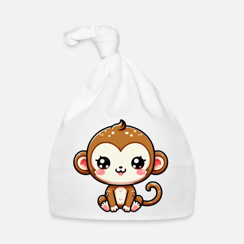 Affe Baby Bio-Mütze