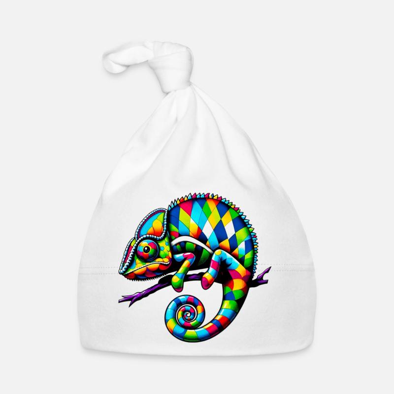 Harlekin Chamäleon Baby Bio-Mütze