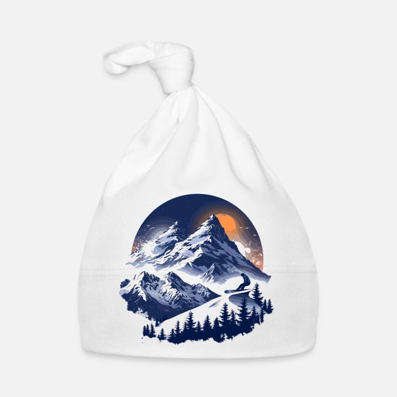 Snowboarding Graphics Organic Baby Cap