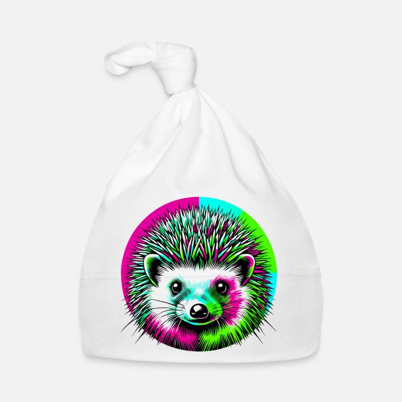 Igel - Baby Bio-Mütze - Weiß