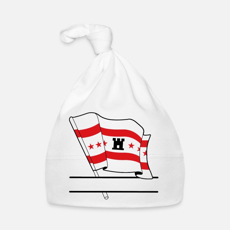 Flag Drenthe text banner Organic Baby Cap