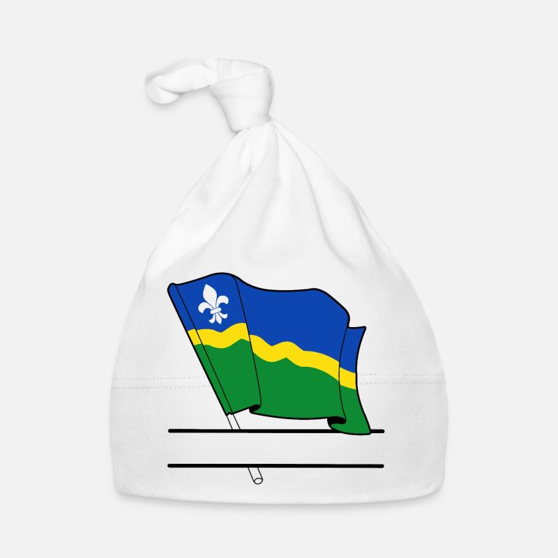 Drapeau Flevoland bannière de texte Bonnet bio Bébé