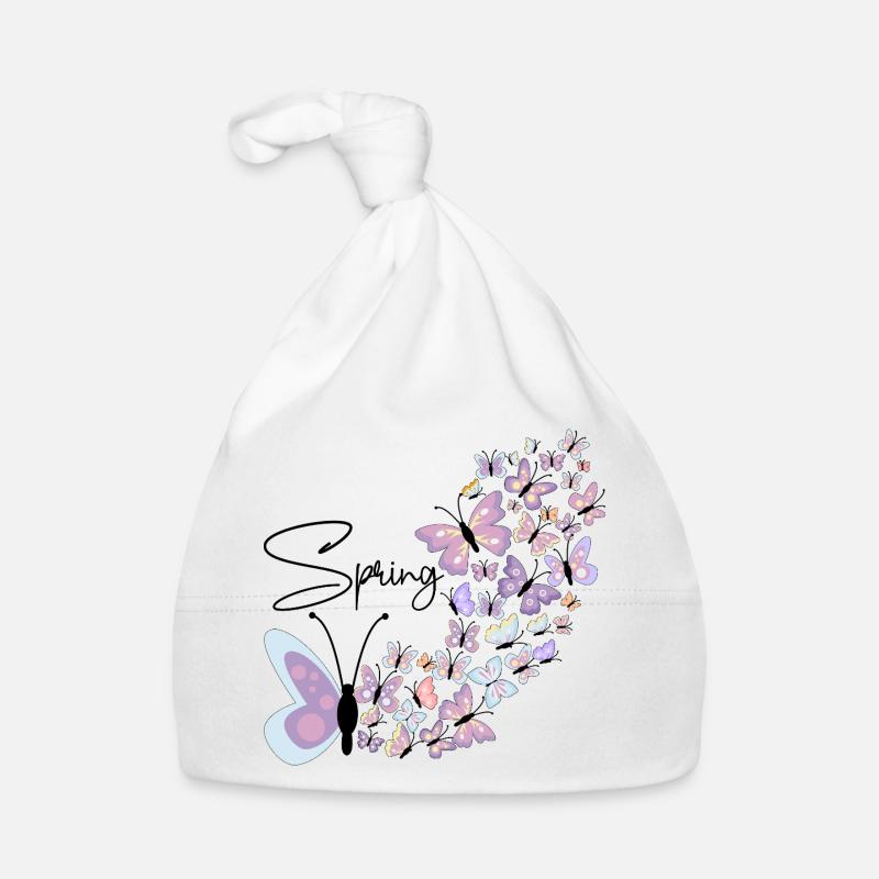 Colorful Butterfly Butterflies Spring Organic Baby Cap