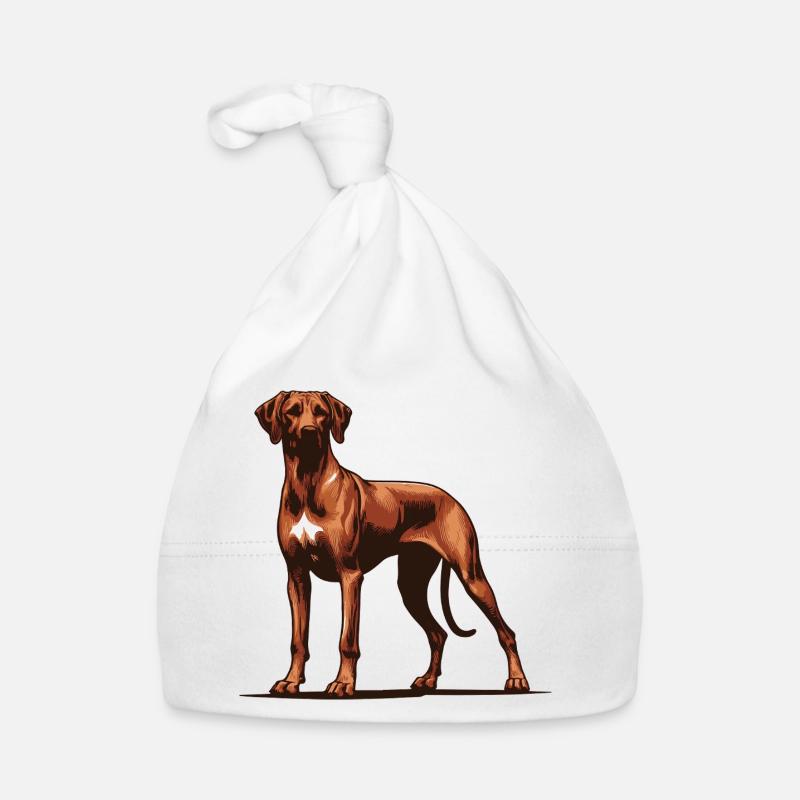 Rhodesian Ridgeback - Baby Bio-Mütze - Weiß