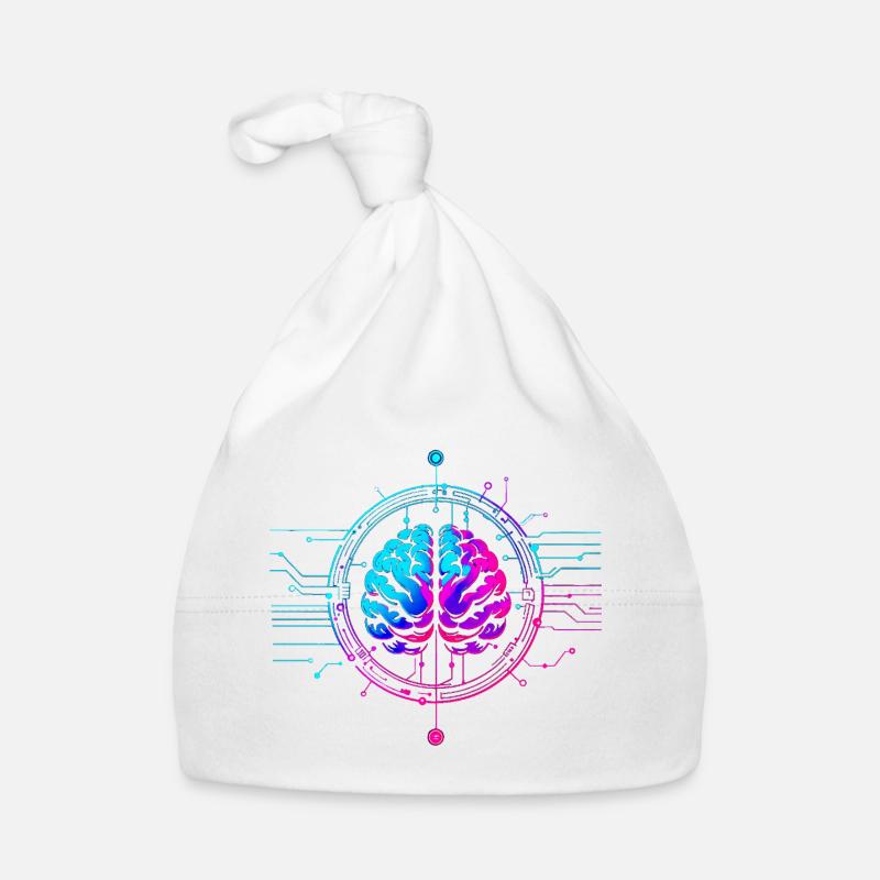 Futuristic Mind Art Design Organic Baby Cap