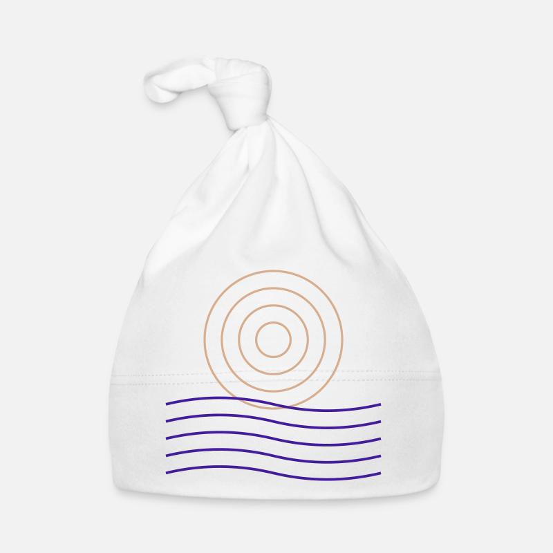 Conception de lignes géométriques et de cercles Bonnet bio Bébé