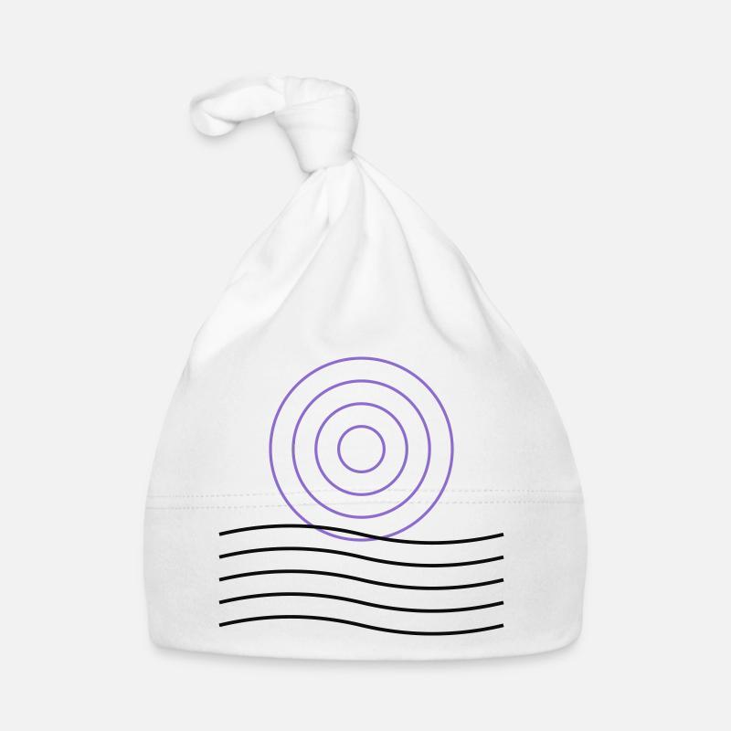 Abstract geometric circle design Organic Baby Cap