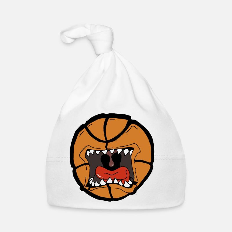 Conception explosive du ballon de basket - Bonnet bio Bébé - blanc
