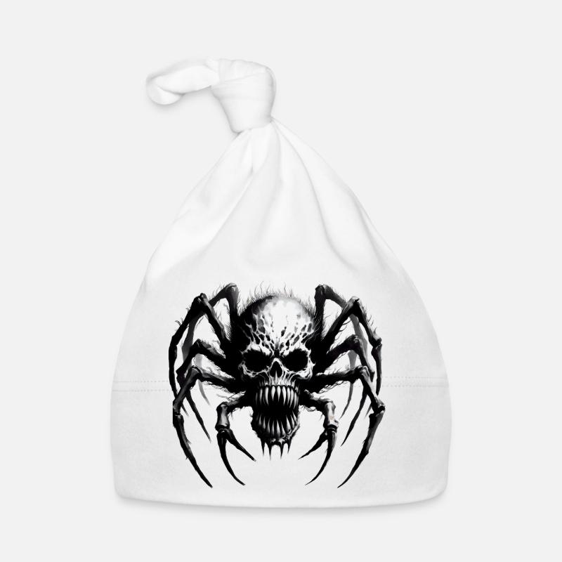 Halloween Monster Spider Skull Organic Baby Cap
