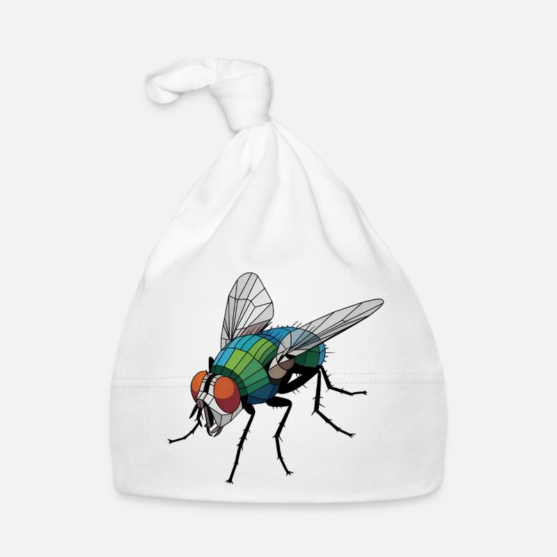 Mouche - Logo Low Poly cool Bonnet bio Bébé