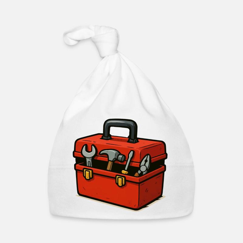 Compact Toolbox Illustration Organic Baby Cap