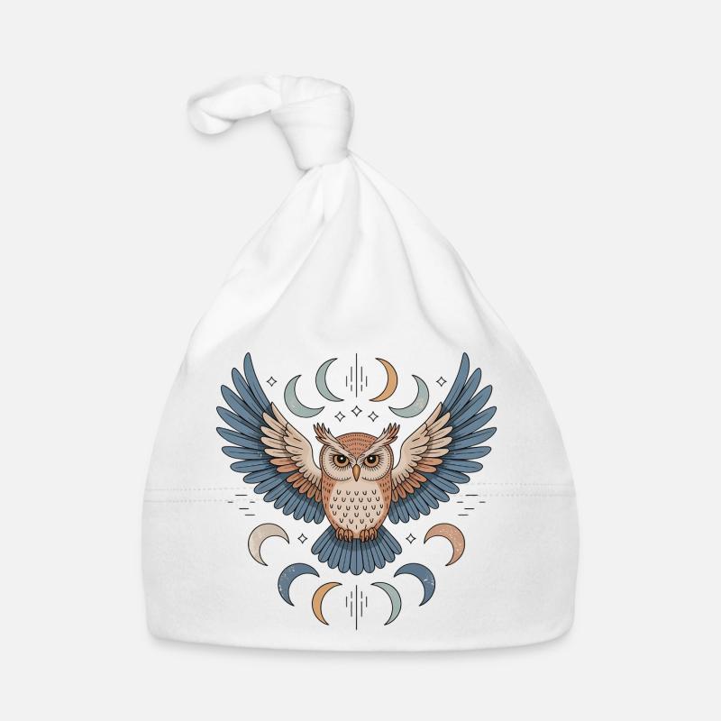 Boho Eule Baby Bio-Mütze