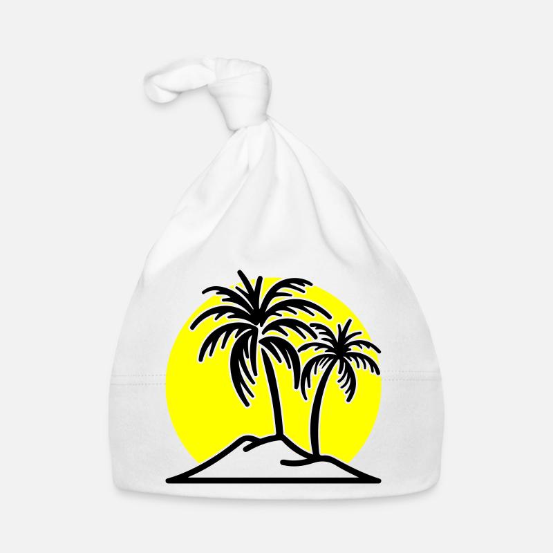 Palmier symbole île de plage Bonnet bio Bébé
