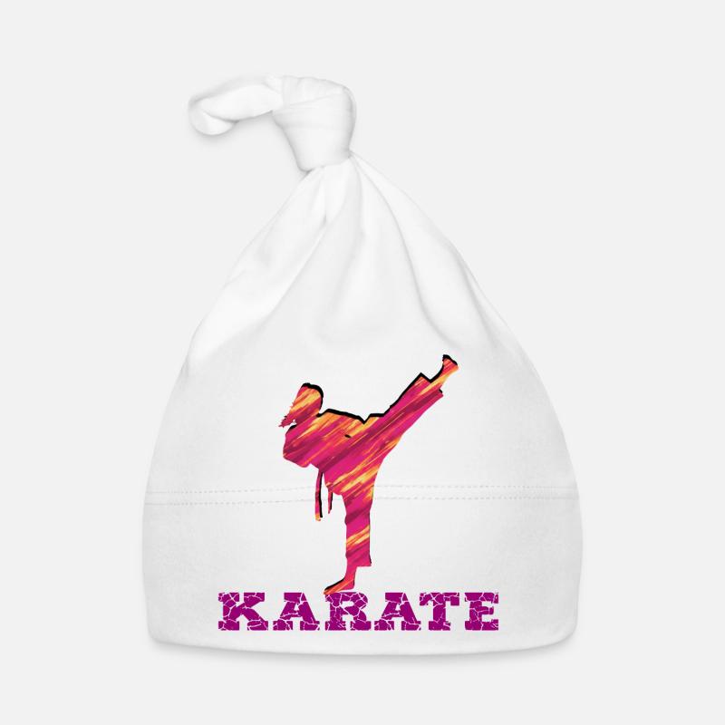 Karaté Silhouette Explosion de couleurs Bonnet bio Bébé