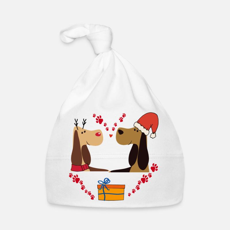 Le bonheur de Noël - Bonnet bio Bébé - blanc