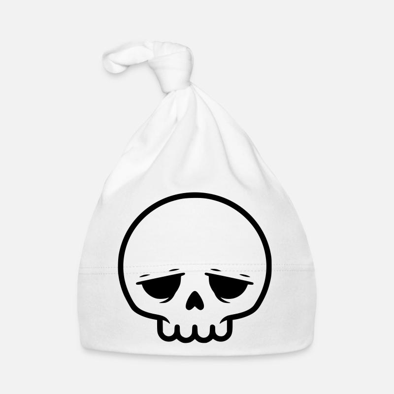 Sad Skull | Emo & Goth Design Organic Baby Cap