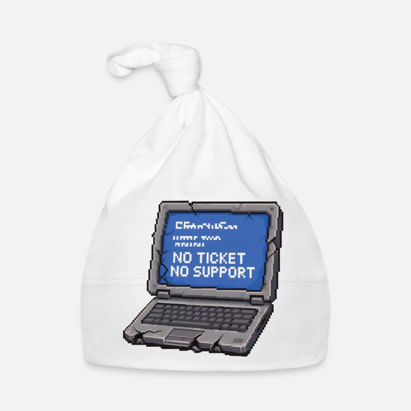 No ticket no support Admin IT Spruch Baby Bio-Mütze