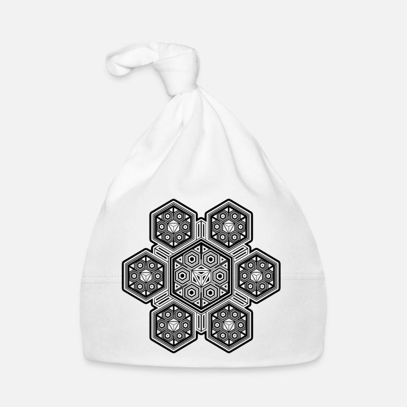 Sacred Geometry Mandala Pattern Yoga Meditation Organic Baby Cap
