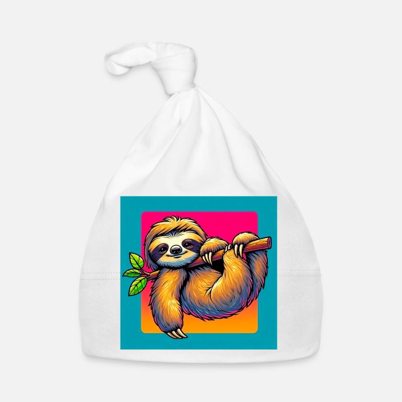 Faultier Baby Bio-Mütze